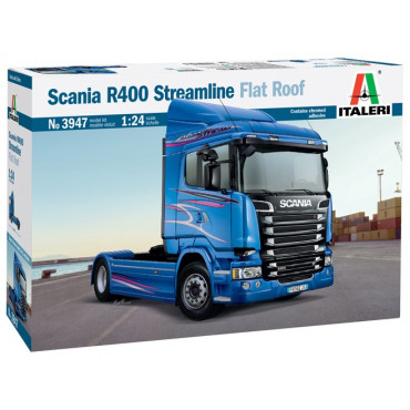 KIT PARA MONTAR ITALERI CAMINHÃO SCANIA R400 STREAMLINE FLAT ROOF 1/24 ITA 3947 3947S